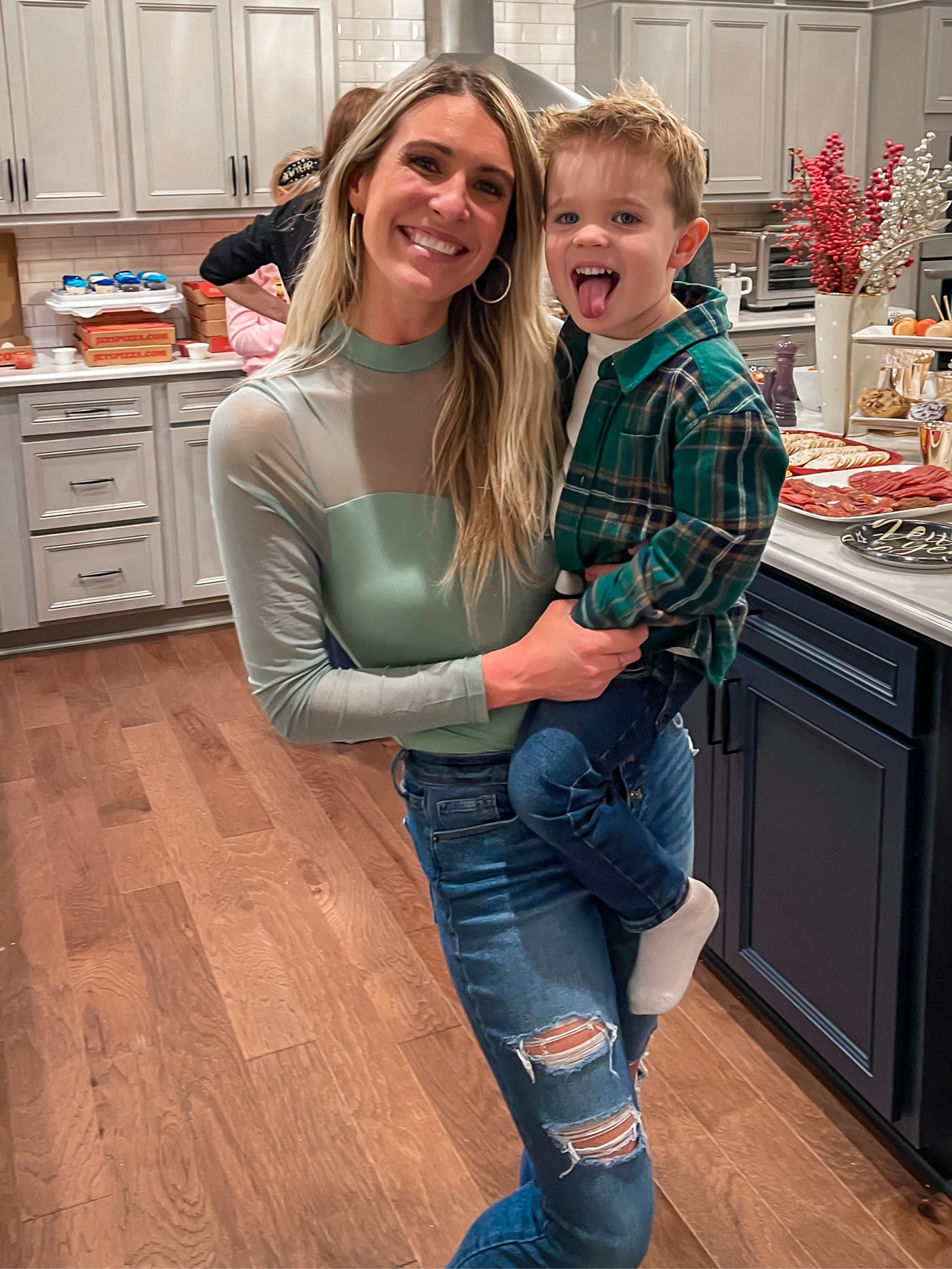 This mesh mock-neck bodysuit is easy to dress up or down and comes in so many different colors (currently on sale for 20% off!) Old Navy is also having a 40% off sale (both of our jeans are from there)! 

Toddler boy outfits, flannel, button down, distressed jeans, ripped jeans, skinny jeans, high waisted jeans, straight ankle jeans, wide leg jeans, toddler looks, outfit inspo, sale alert, every day outfits, green tops, affordable, sale alert 

 #LTKSaleAlert #LTKStyleTip #LTKKids