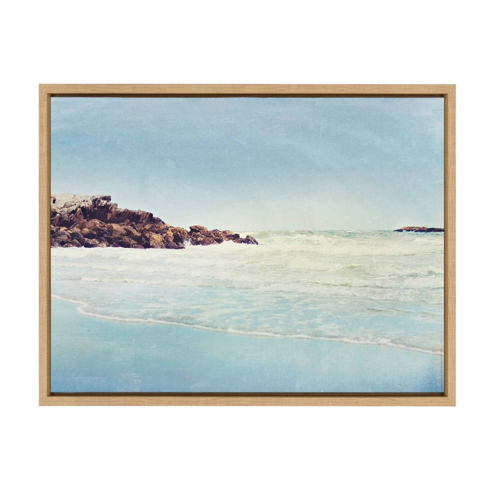 18" x 24" Sylvie Reflections Framed Canvas By Kristy Campbell Natural - DesignOvation | Target