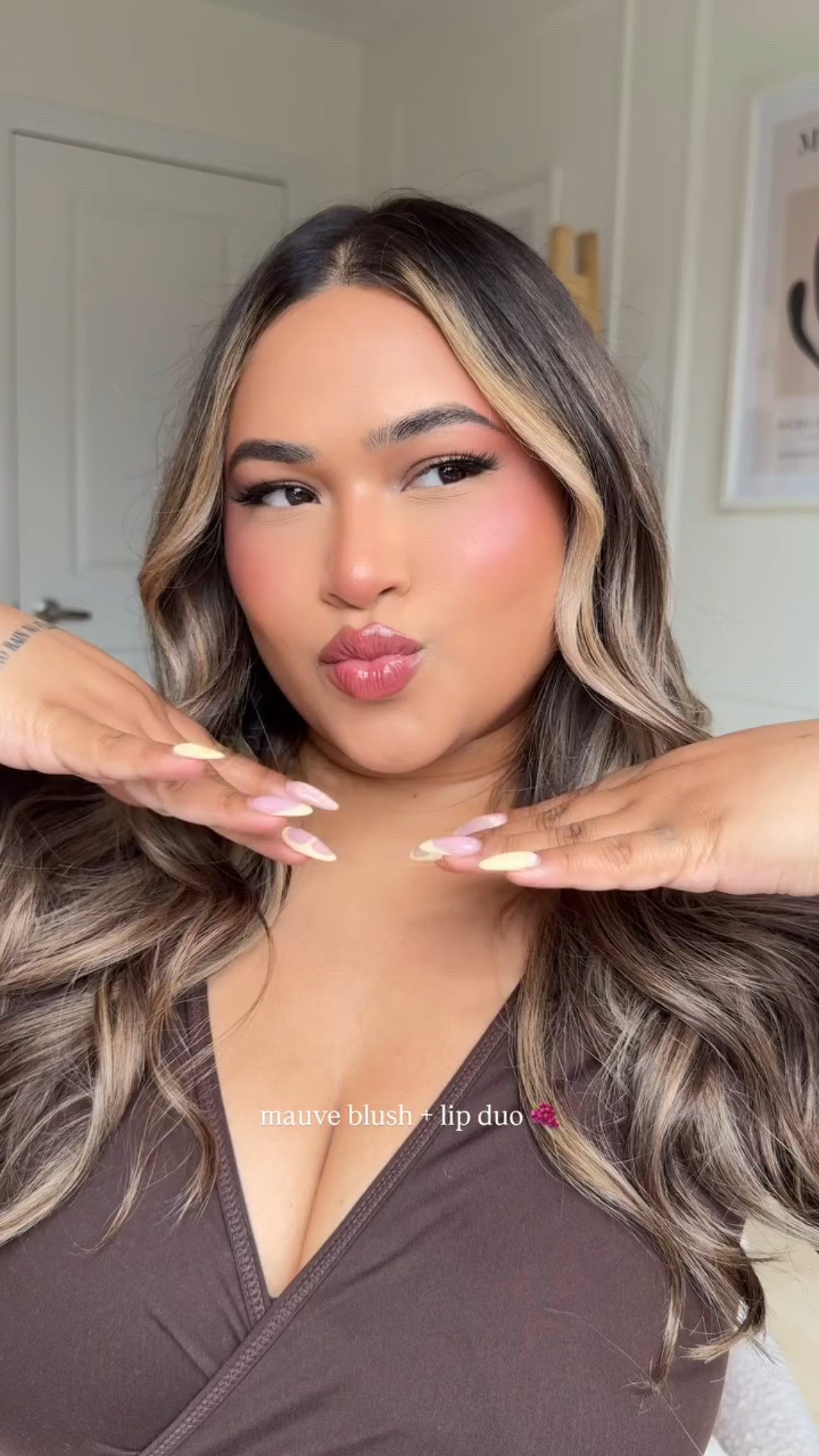 this combo 🍇💓 
Elf Blush - Sauve Mauve
Elf Lip Gloss - That’s my Jam
Benefit Blush - Terra 
Bare Minerals Blonzer - Mauve 

Comment ‘LOVE’ and I’ll send the details for what I used 💌

#blush #mauvemakeup #lipcombo