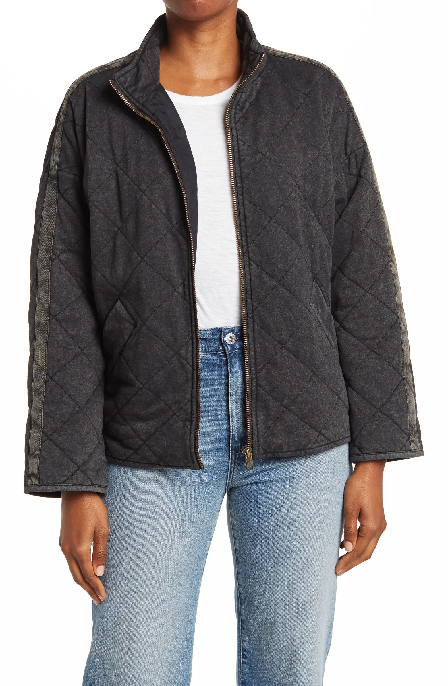 French Terry Quilted Dolman Jacket | Nordstrom Rack