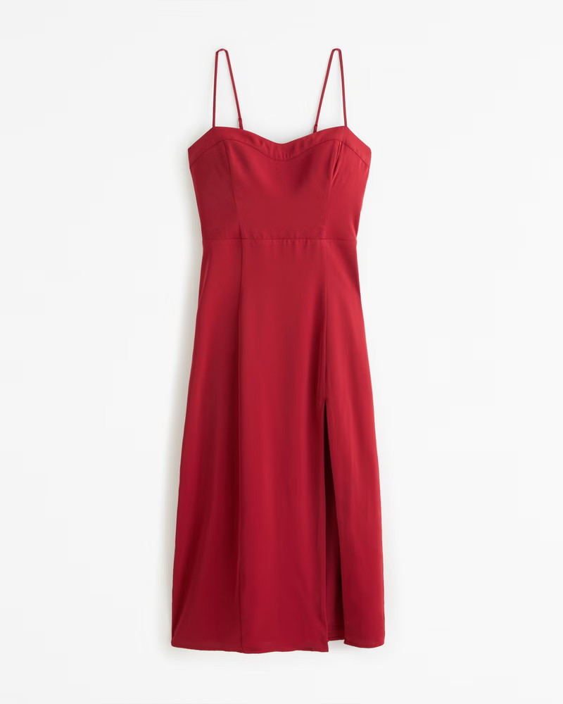 The A&F Camille Midi Dress | Abercrombie & Fitch (US)