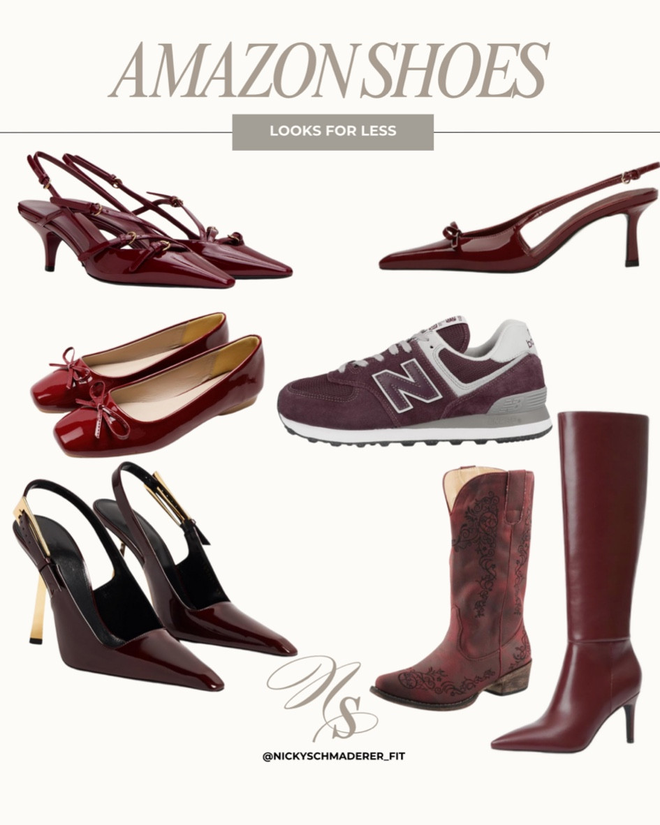 Amazon burgundy shoes under $60!
Cherry, red, and burgundy shoes are in for the fall!

Amazon fashion 
Shoes
Heels 
Boots 



#LTKWorkwear #LTKParties #LTKShoeCrush