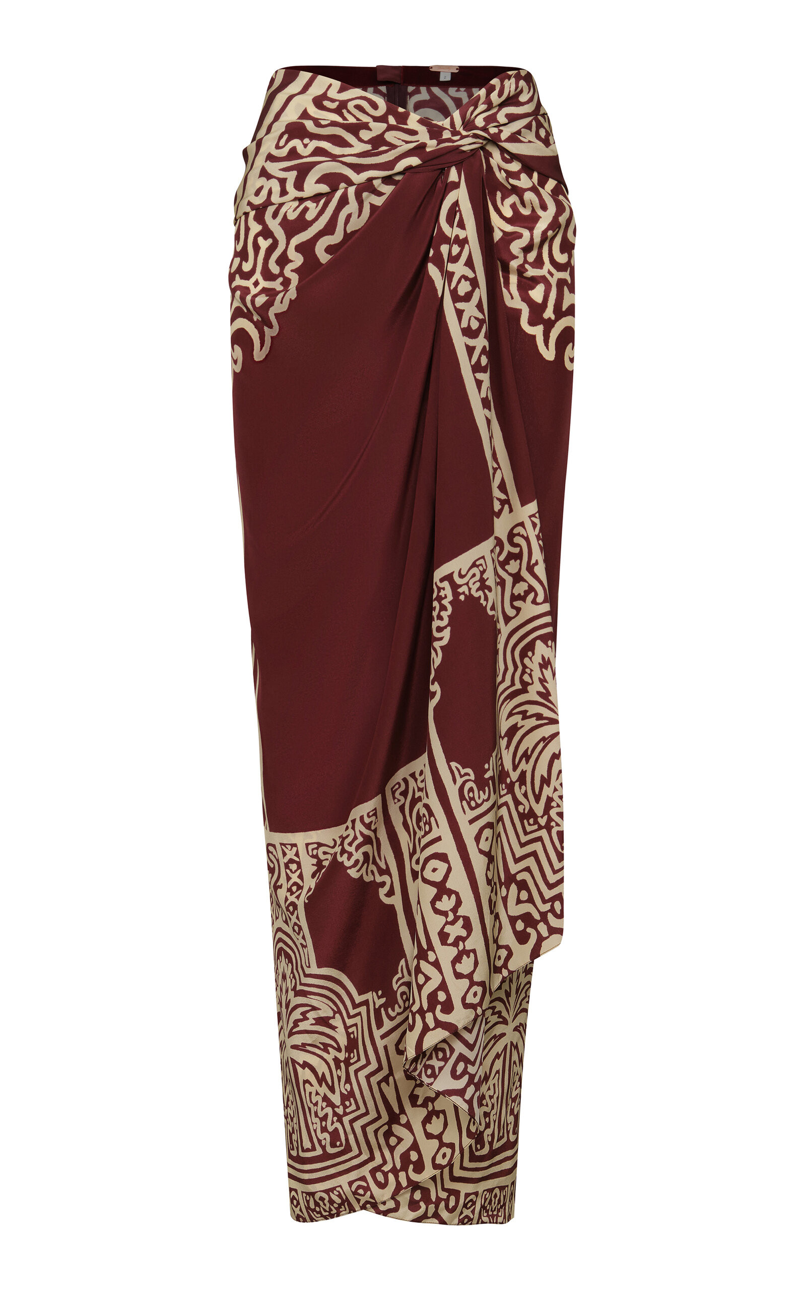 Geometry of the Saddle Draped Silk Maxi Skirt | Moda Operandi (Global)