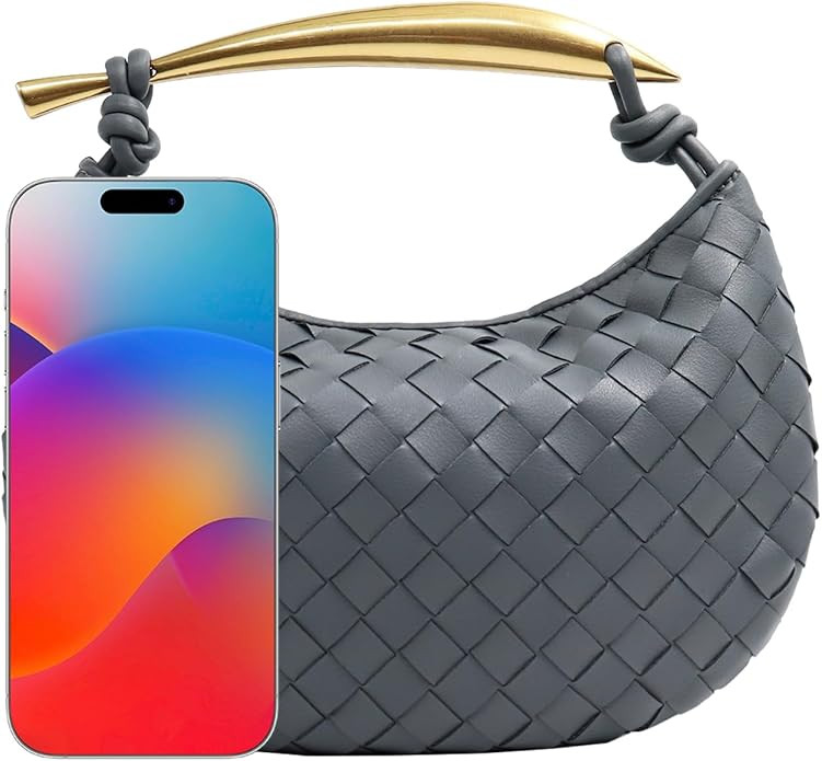 Woven Leather Dumpling Bag Dinner Handbag For Women Purse Hobo Bag Knotted Clutch Bag Evening Bag... | Amazon (US)