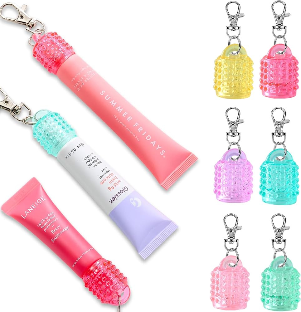 Lip Balm Keychain Cap for Laneige, Summer Friday and Glossier, Lip Balm Holder for Lanyard or Bag... | Amazon (US)