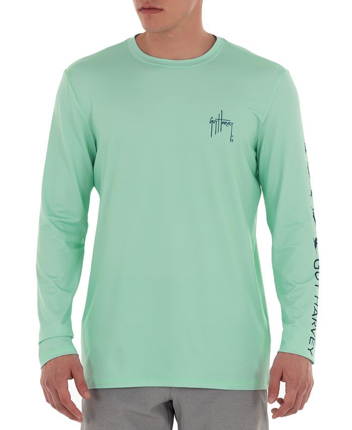 Guy Harvey Men's Moisture-Wicking UPF 50 Logo Graphic Long-Sleeve T-Shirt & Reviews - Casual Butt... | Macys (US)
