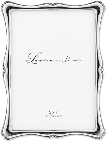 Lawrence Frames 710257 Silver Metal Romance Picture Frame, 5 by 7-Inch, Silver | Amazon (US)