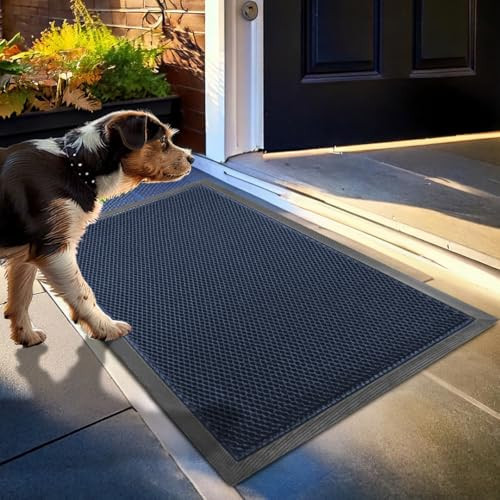 Muddy Mat® Mesh Quick-Dry Door Mat – Heavy-Duty, Dirt Trapper for Outdoor & Indoor Use, Ideal for Entrance, Mudrooms, Patios, and Garages, Low-Profile, Non-Slip, Washable – Blue 17"x30"x0.4" | Amazon (US)