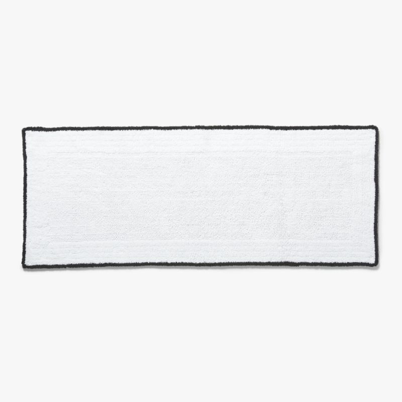 Capri Black/White Bath Runner 24"x60" + Reviews | CB2 | CB2