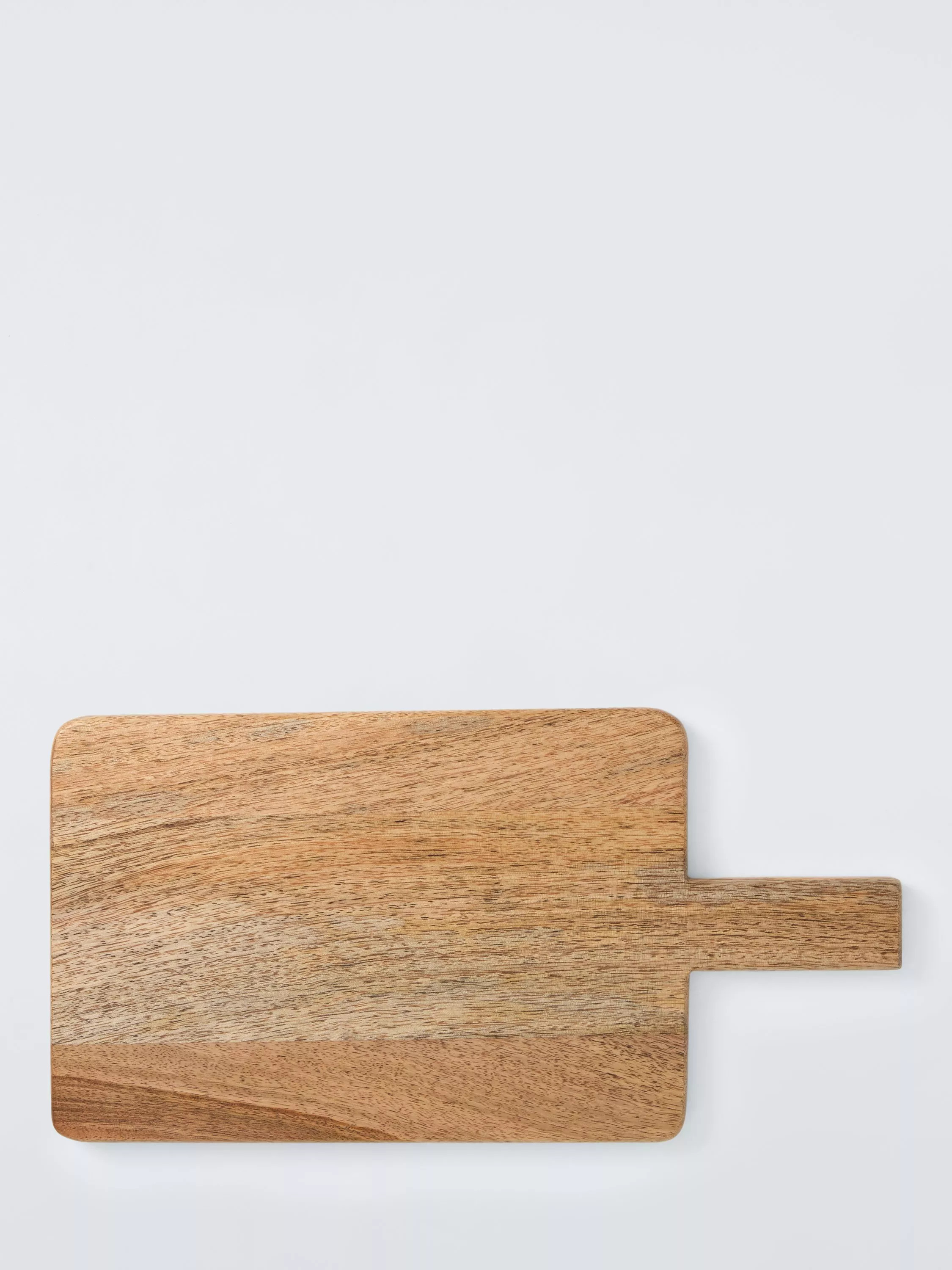John Lewis Mango Wood Rectangular Handled Serving Board, Natural | John Lewis (UK)