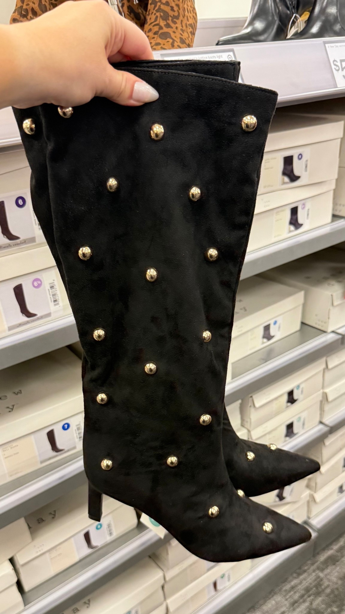 Black suede gold rhinestone embellished boots with kitten heels memory foam comfortable boots

These fall boots are a must for your autumn wardrobe, chic, comfortable, and ready for everything from family photos to work to thanksgiving outfits to date night. With suede finishes, adjustable shafts, and pair-well styling, they’re the perfect boot to elevate sweaters, skirts, or jeans.

fall boots, knee high boots women, trending boots, fall footwear, chic boots outfit, cozy fall boots, boot style for fall, suede boots women, fall outfit boots, tall boots 

#LTKShoeCrush #LTKStyleTip #LTKFindsUnder50