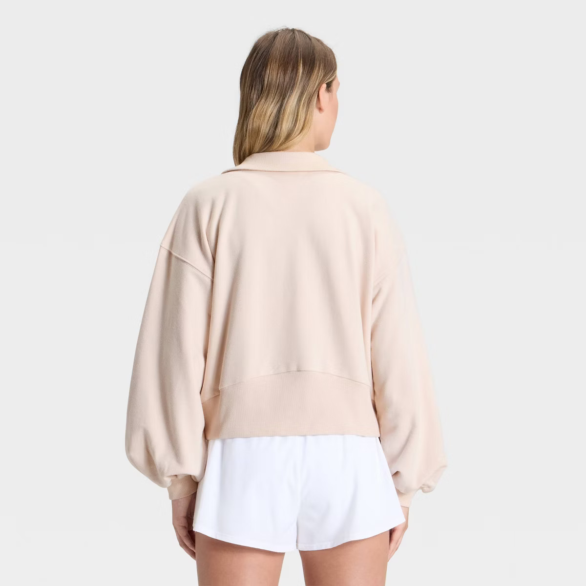 Women's Henley French Terry Sweatshirt - JoyLab™ | Target
