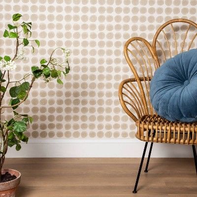 Textile Dot Peel & Stick Wallpaper Beige - Opalhouse™ | Target