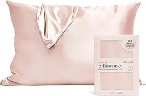 Kitsch Satin Pillowcase for Hair and Skin Queen, Softer Than Silk Pillow Cases for Hair, Cooling ... | Amazon (US)