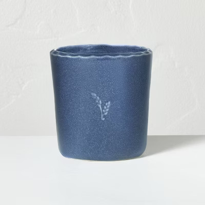 Ceramic Driftwood and Amber Jar Candle Blue 6oz - Hearth & Hand™ with Magnolia | Target