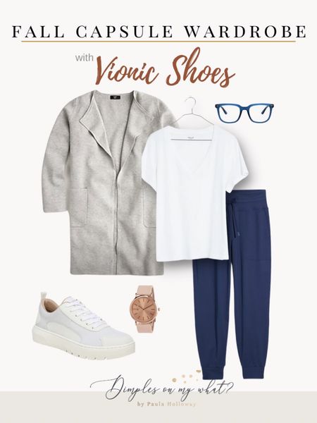 Fall capsule wardrobe outfit inspiration for midsize and plus size women featuring Vionic Shoes. 

#midsizestyle #plussizestyle #fallcapsulewardrobe