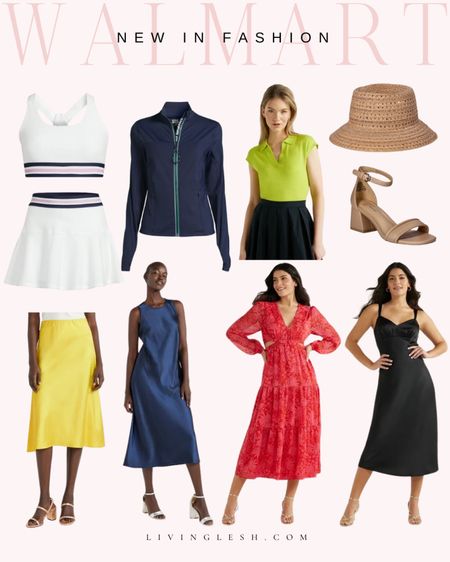 Walmart fashion | Walmart finds | Midi dress | Midi skirt | Bucket hat | Athleisure | Tennis skirt | Sandals

#LTKfindsunder50 #LTKworkwear #LTKshoecrush