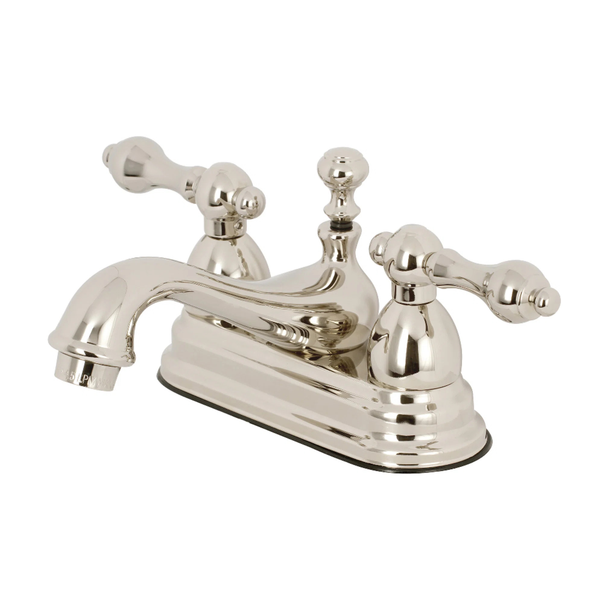 Kingston Brass Restoration Two-Handle 3-Hole Deck Mount 4" Centerset Bathroom Faucet with Brass P... | Wayfair North America