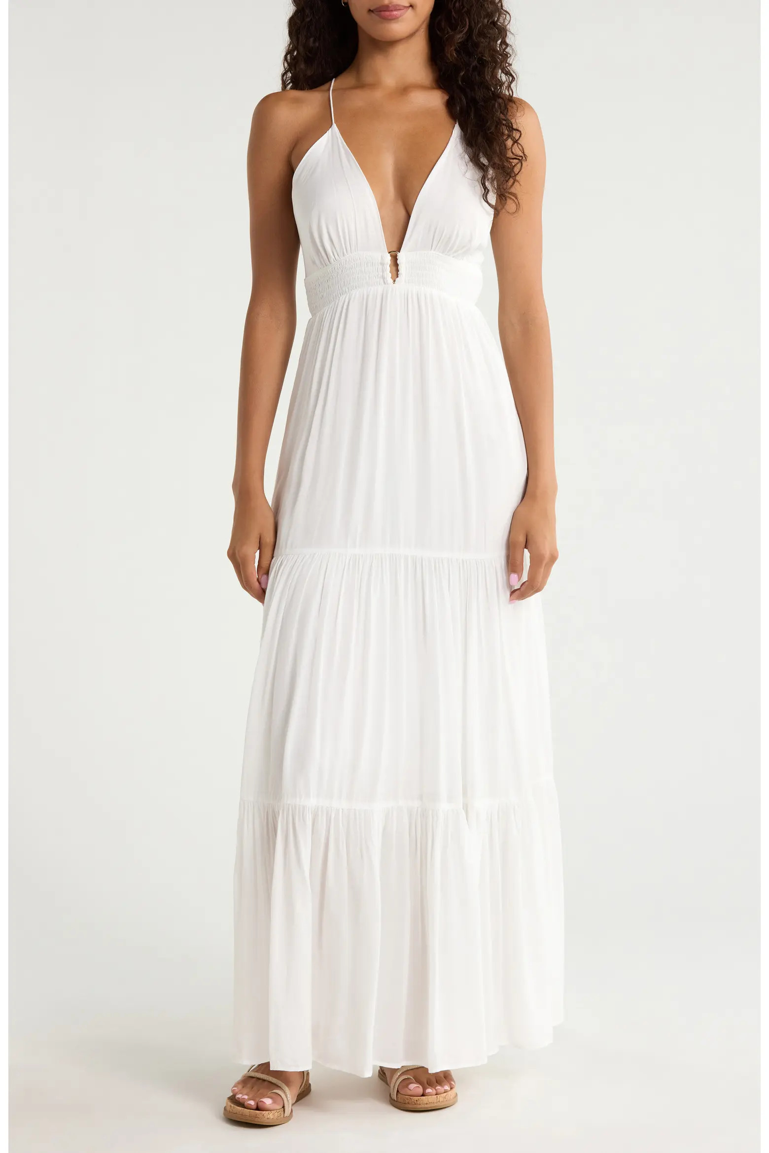 Elan Open Back Maxi Cover-Up Dress (Women) | Nordstrom | Nordstrom
