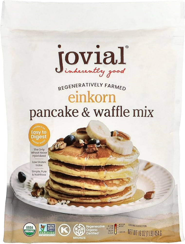Jovial Organic Einkorn Pancake & Waffle Mix, 16 Oz | Amazon (US)