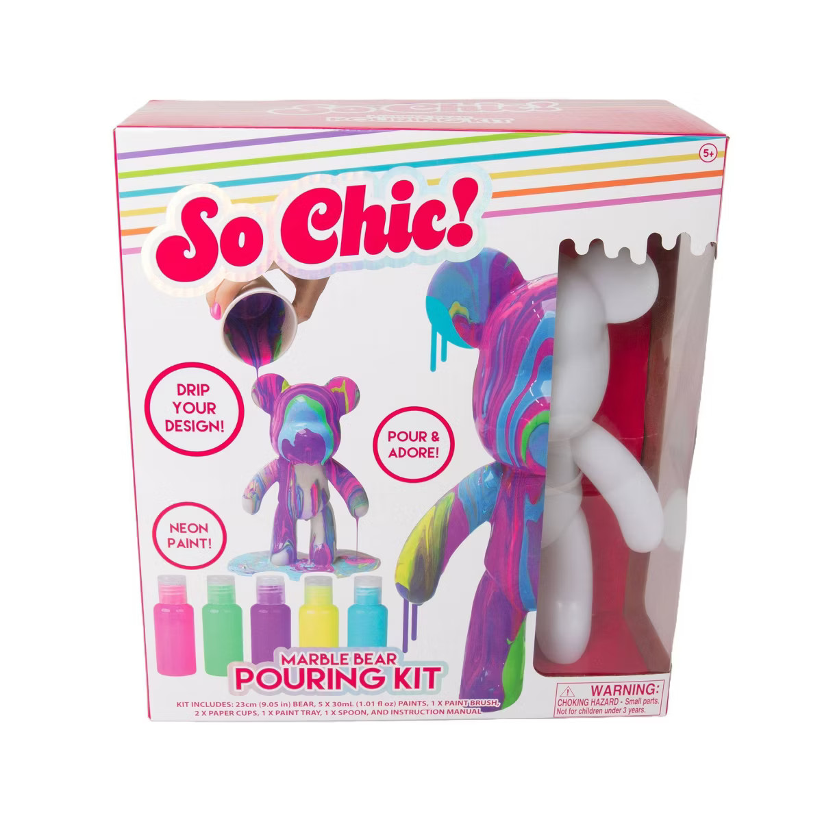 So Chic! Marble Bear Pouring Kit: Craft Activity Supplies with PET Material, DIY Art Essentials | Target