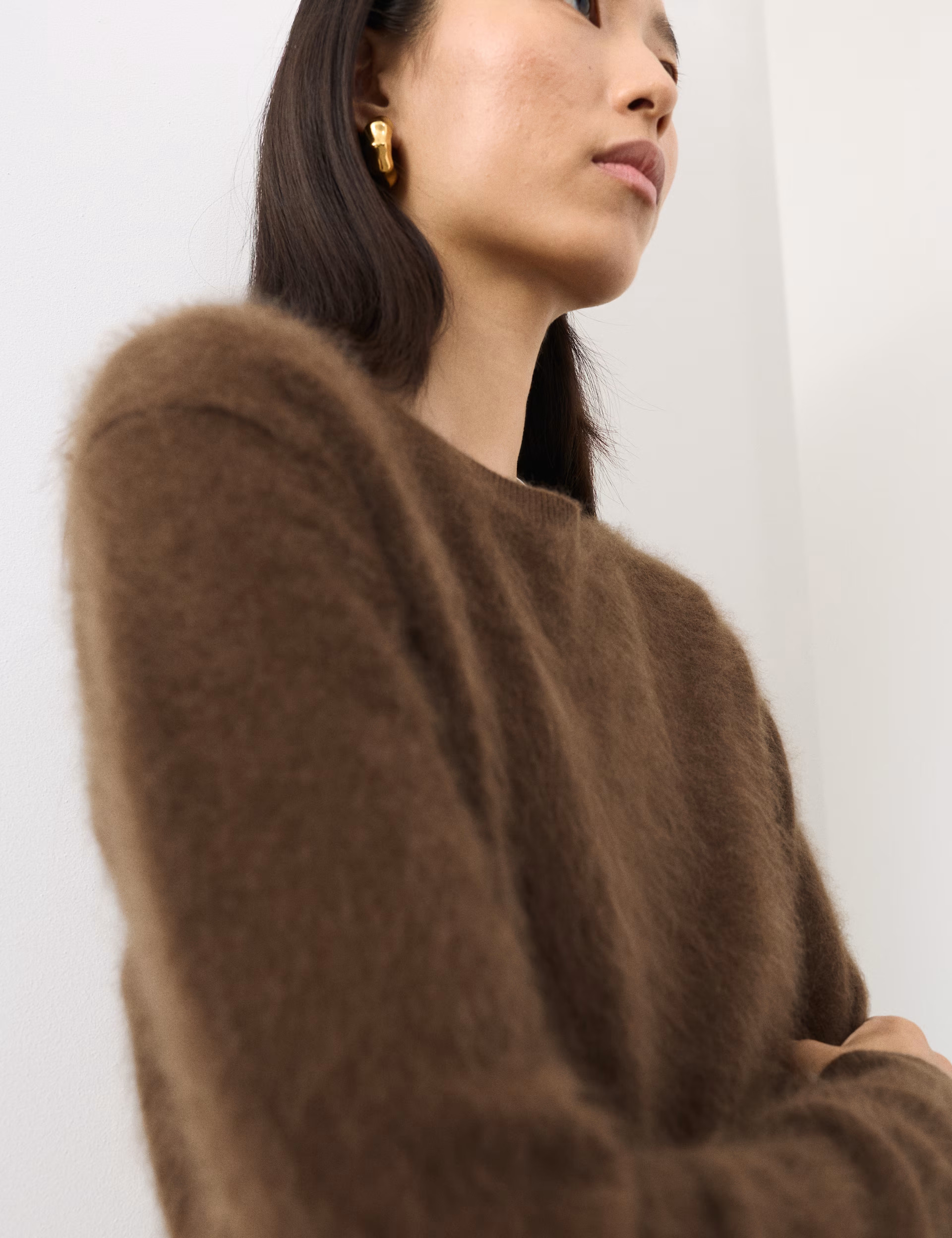 Brushed Wool with Cashmere Crew Neck Jumper | Marks & Spencer (UK)