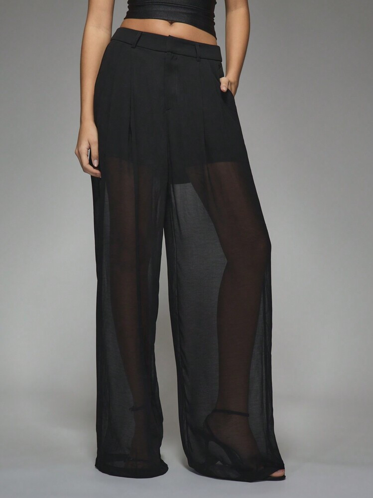 sheer pants | SHEIN