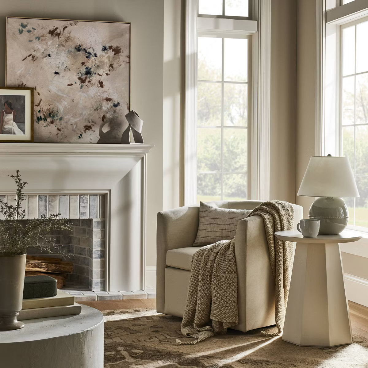 Medium Ceramic Table Lamp Green - Threshold™ designed with Studio McGee: Linen Shade, UL Listed... | Target