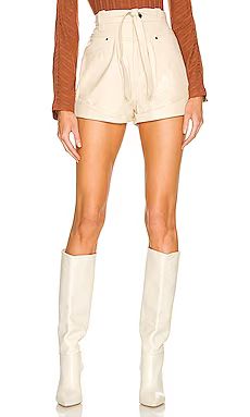 L'Academie Savon Leather Shorts in Nude from Revolve.com | Revolve Clothing (Global)
