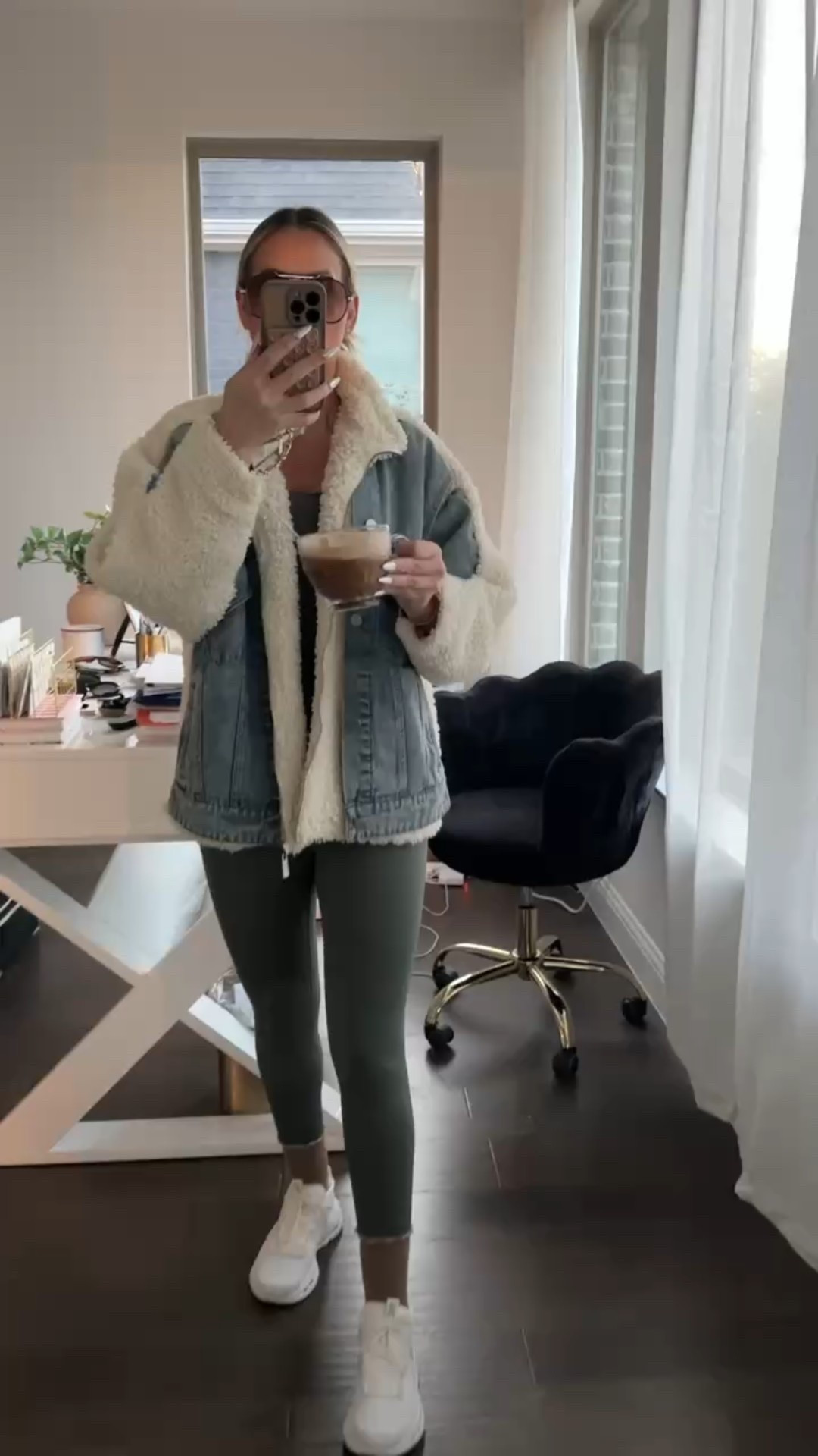 Pilates mornings but make it elevated 🤍

Loving this easy Amazon activewear set lately — the new sculpting tank + high-waisted leggings are soft, smoothing, and actually flattering (not see-through 🙌). Perfect for Pilates, errands, or coffee after.

Added my favorite cozy layers with this oversized denim sherpa jacket, classic aviator sunglasses, and the cutest heart grip socks for studio days. Comfortable, practical, but still pulled together — which is always the goal.

Athleisure that feels polished > always.

Everything linked and easy to mix + match for that effortless, everyday but elevated look.

#amazonfashion #over40style #athleisurewear #pilatesoutfit #ltkfitness

#LTKootd #LTKActive #LTKgrwm