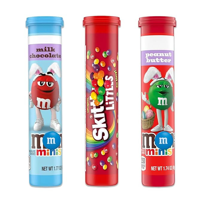 Easter Candy Tube Set Variety 3 Pack- Includes Fruity Candy Pieces, Chocolate, and Peanut Butter ... | Amazon (US)