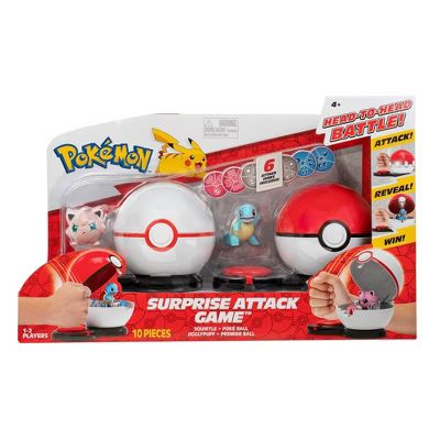 Pokemon Surprise Attack Game, Featuring Squirtle #1 and Jigglypuff #2 - 2 Surprise Attack Balls -... | Target