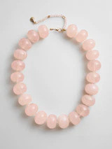Joan Semi-Precious Necklace - Rose Quartz | BaubleBar