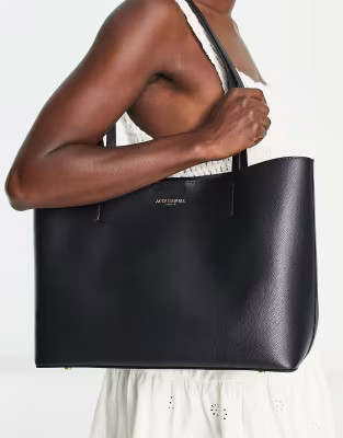 Accessorize Leo shopper tote bag in black | ASOS (Global)