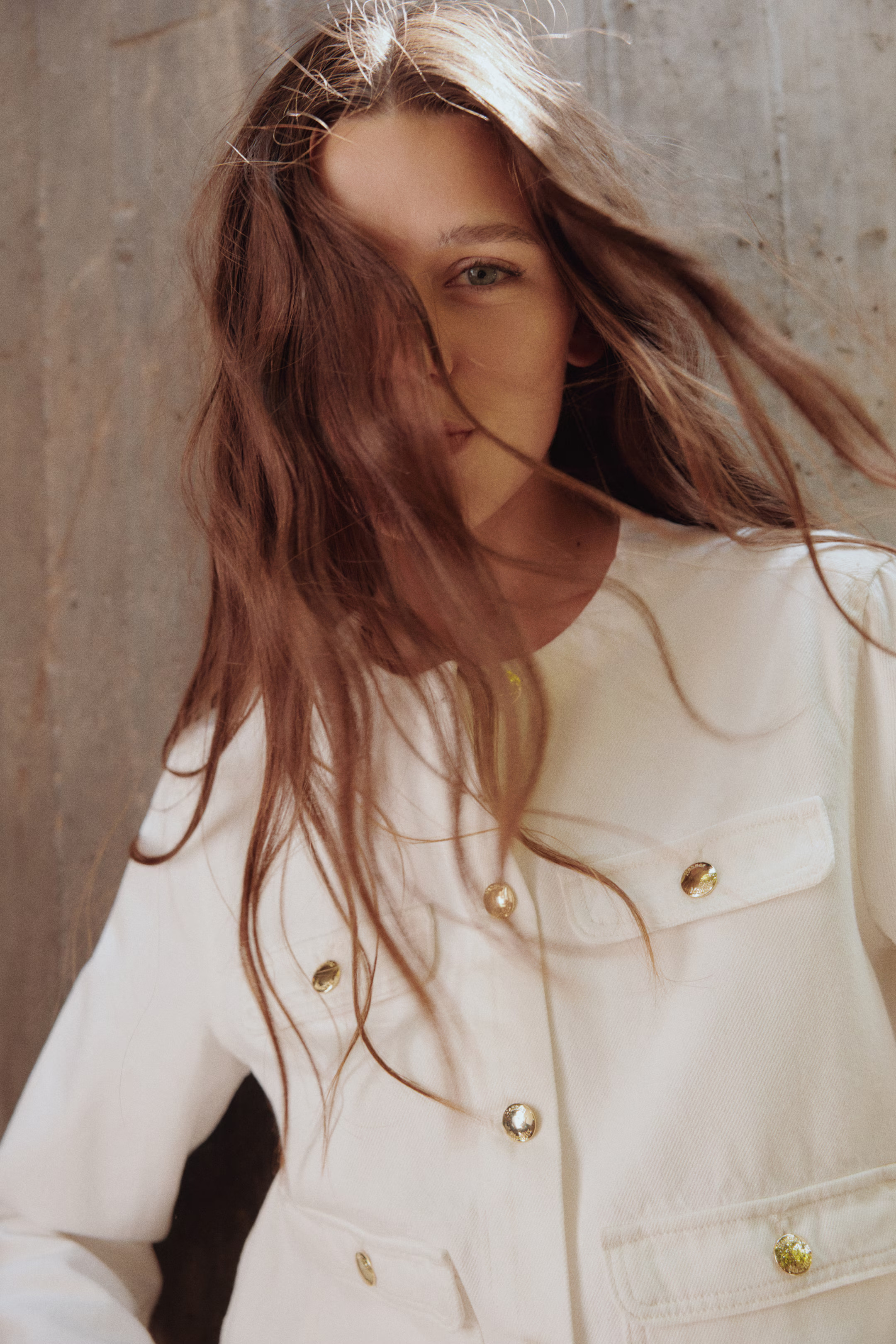 Collarless Denim Jacket | H&M (US + CA)