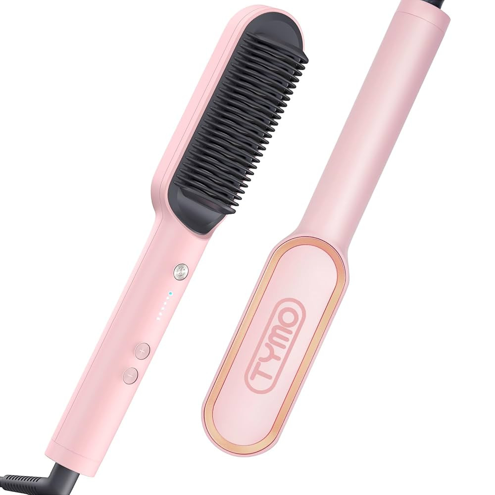 TYMO Ring Hair Straightener Brush – Hair Straightening Iron with Built-in Comb, 20s Fast Heatin... | Amazon (US)