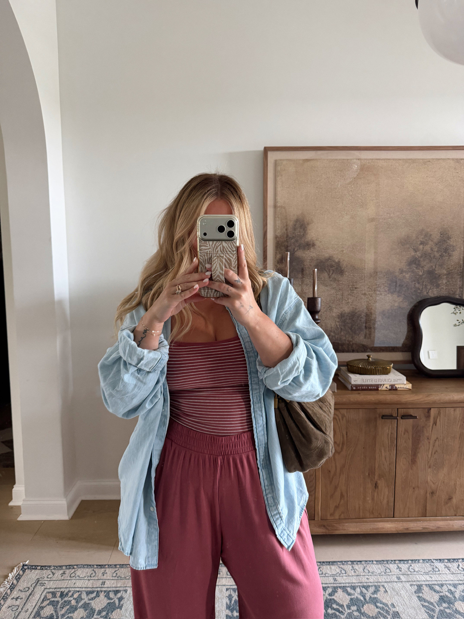 Medium tank, XL pants, jacket is from aerie sold out linked similar

#LTKSaleAlert #LTKMidsize #LTKootd