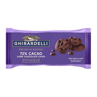 GHIRARDELLI Premium Baking 72% Cacao Dark Chocolate Chips - 10oz | Target