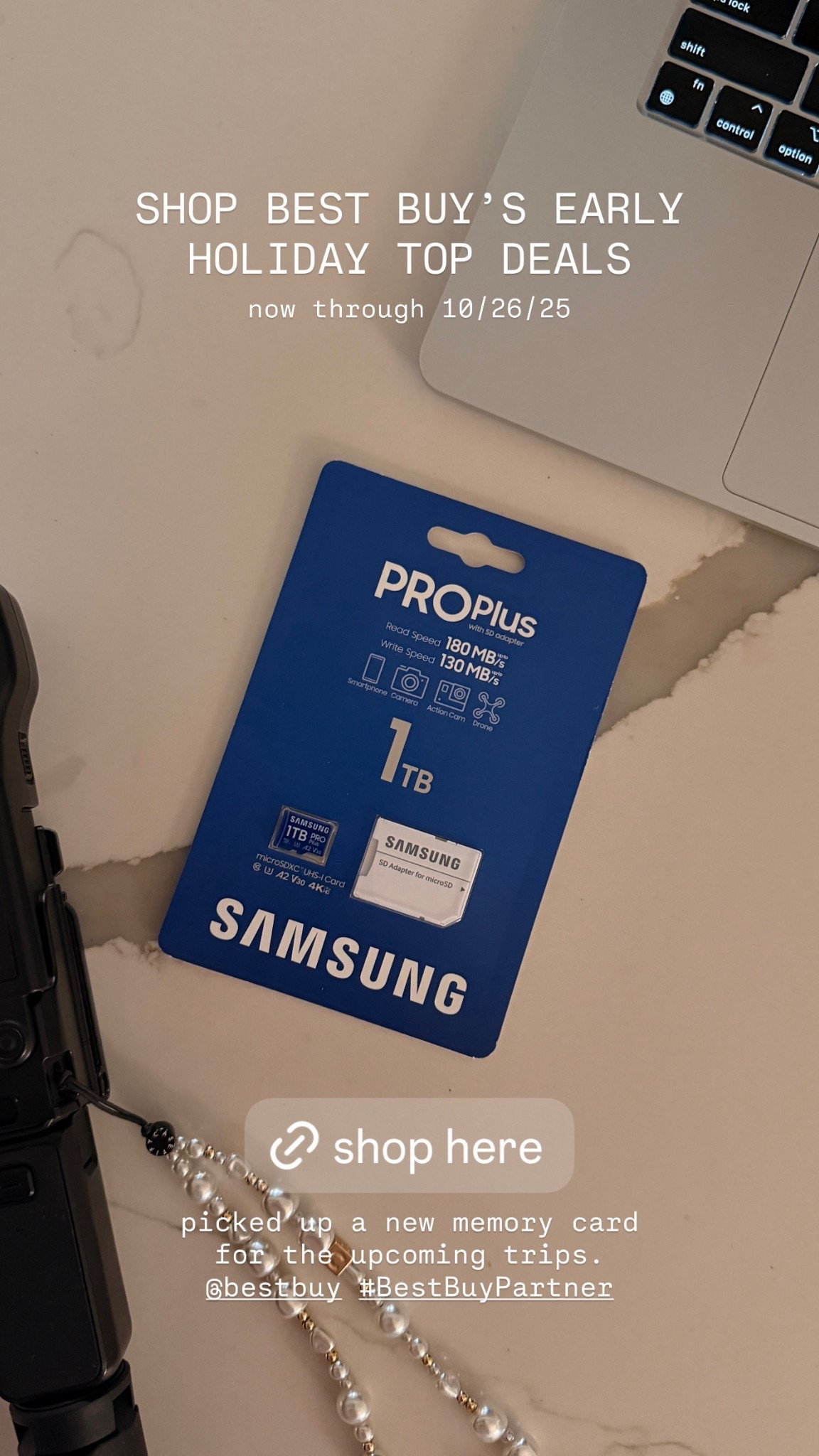 #BestBuyPartner In case you’re getting a head start on Holiday Shopping, check out @BestBuy’s Early Holiday Top Deals now through 10/26/25. Picked up a new memory card for a couple more upcoming trips before the year ends.