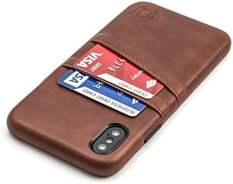 Dockem Exec iPhone X/XS Wallet Case: Slim Vintage Synthetic Leather Case with 2 Credit Card/ID Ho... | Amazon (US)