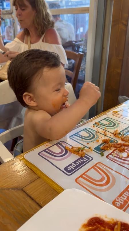 Disposable placemats are perfect for when things get a little messy at the restaurants. #MomFind #BabyFind #Travel 

#LTKFamily #LTKBaby #LTKTravel