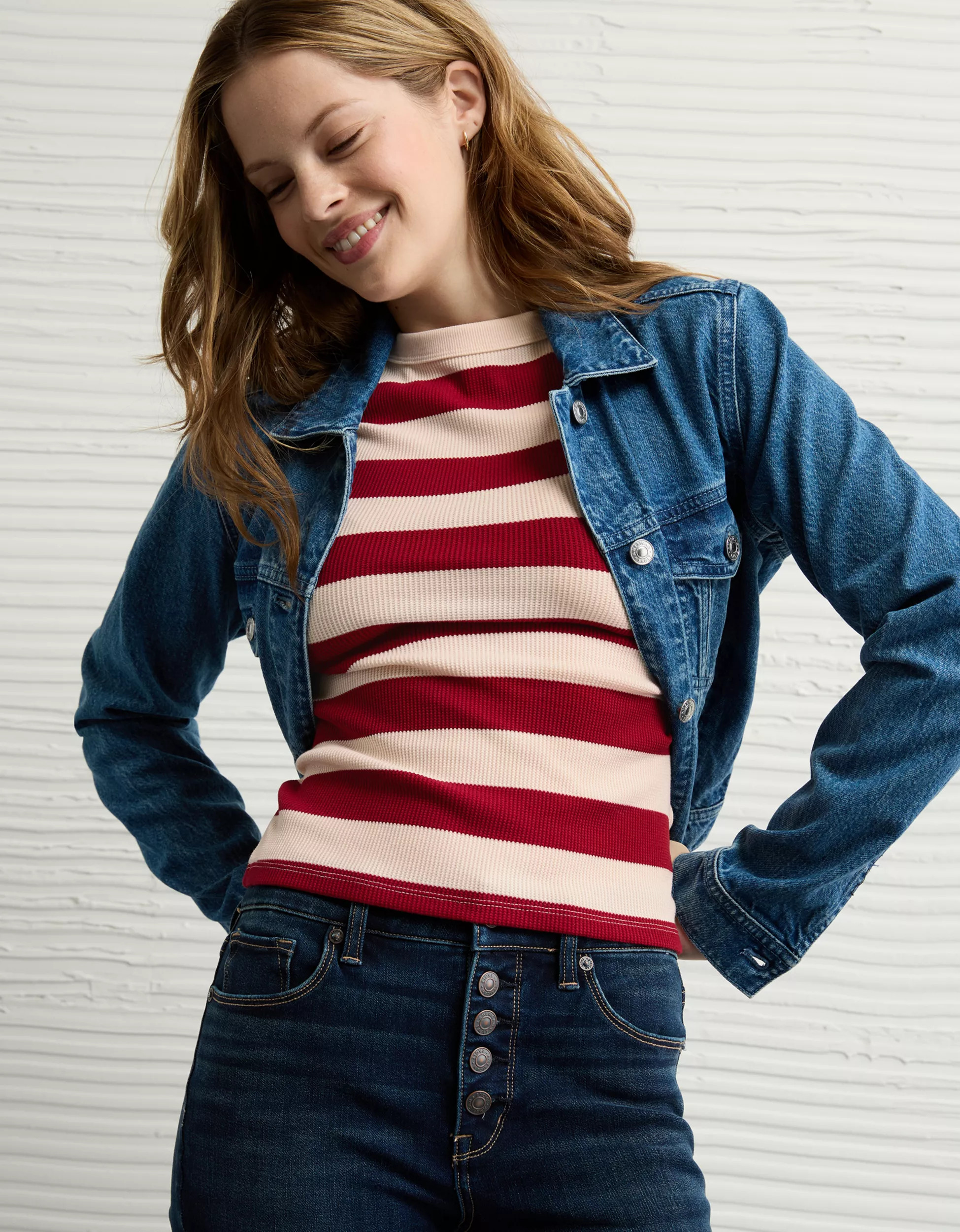 AE Waffle Hey Baby Tee | American Eagle Outfitters (US & CA)