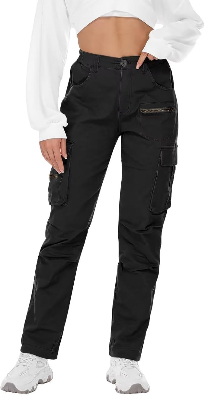 AKARMY Women's Relaxed Fit Cargo Pants Outdoor Sport Hiking Pants Casual Pants Parachute Pants wi... | Amazon (US)