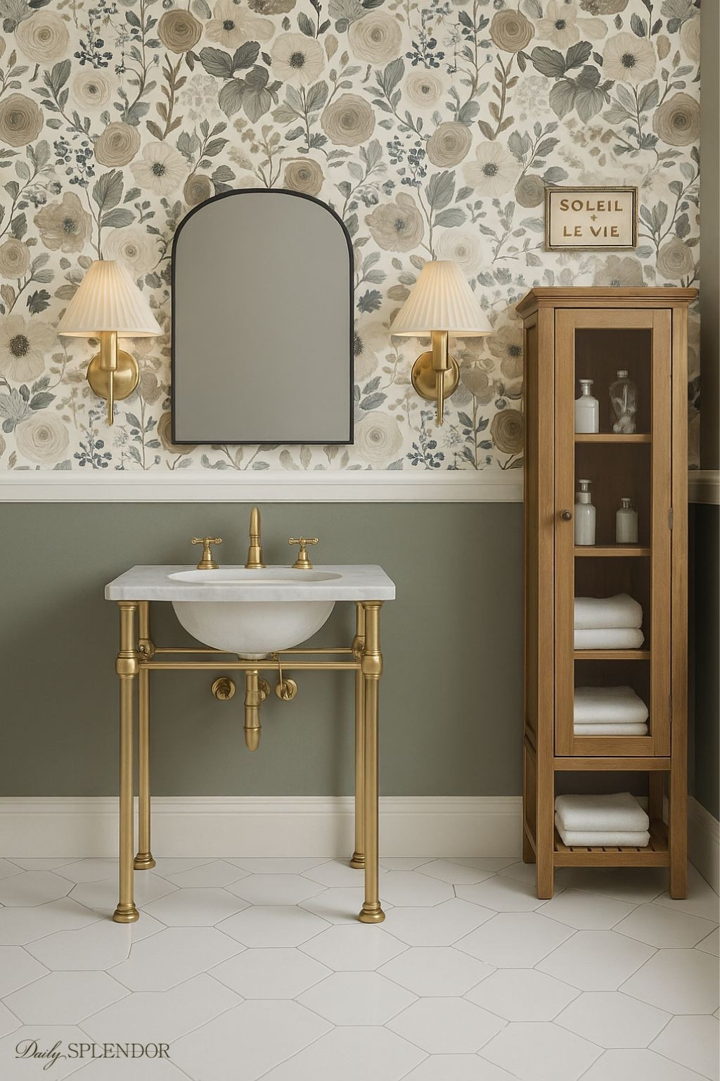 From the wallpaper to the floor tiles to the wall mounted sink — this powder room design is EVERYTHING! 

#bathroomdesign #bathroomdecor #powderroom #frenchhome #homedesign #homestyling #interiordesign

#LTKHome