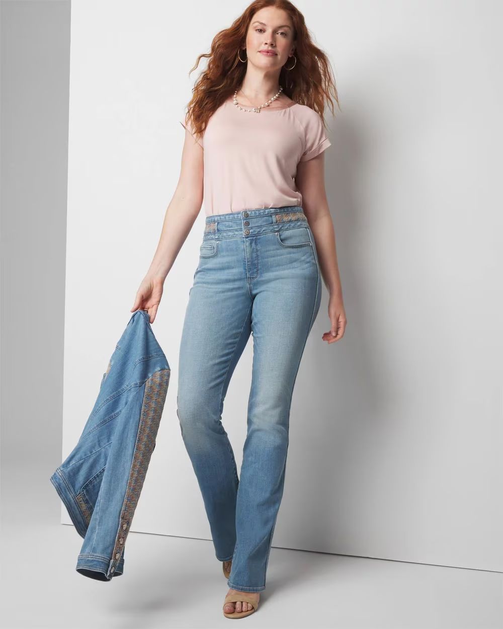 Curvy Extra High-Rise Everyday Soft Denim™ Skinny Flare Jeans | White House Black Market