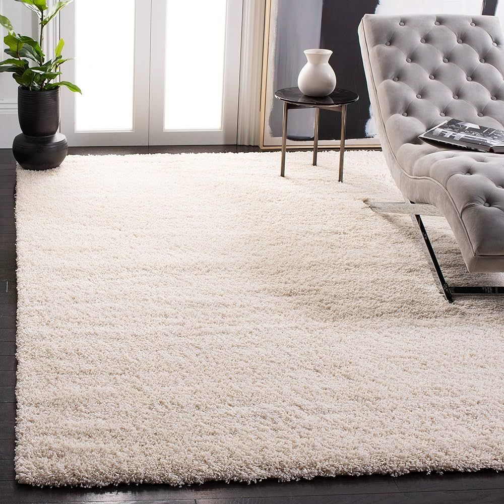 SAFAVIEH California Shag Collection Area Rug - 5'3" x 7'6", Ivory, Non-Shedding & Easy Care, 2-in... | Amazon (US)