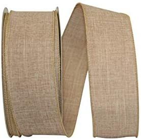 Amazon.com: Reliant Ribbon Everyday Linen Value Wired Edge Ribbon, 2-1/2 Inch X 50 Yards, Natural | Amazon (US)