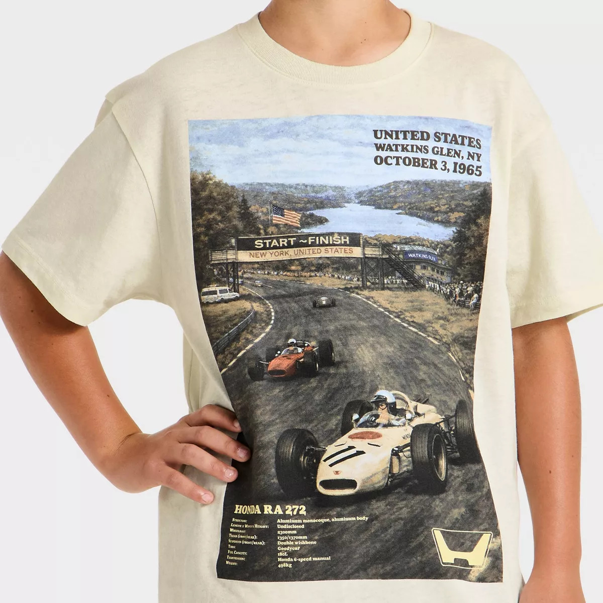 Boys' Honda Grand Premio Short Sleeve Graphic T-Shirt - White S | Target