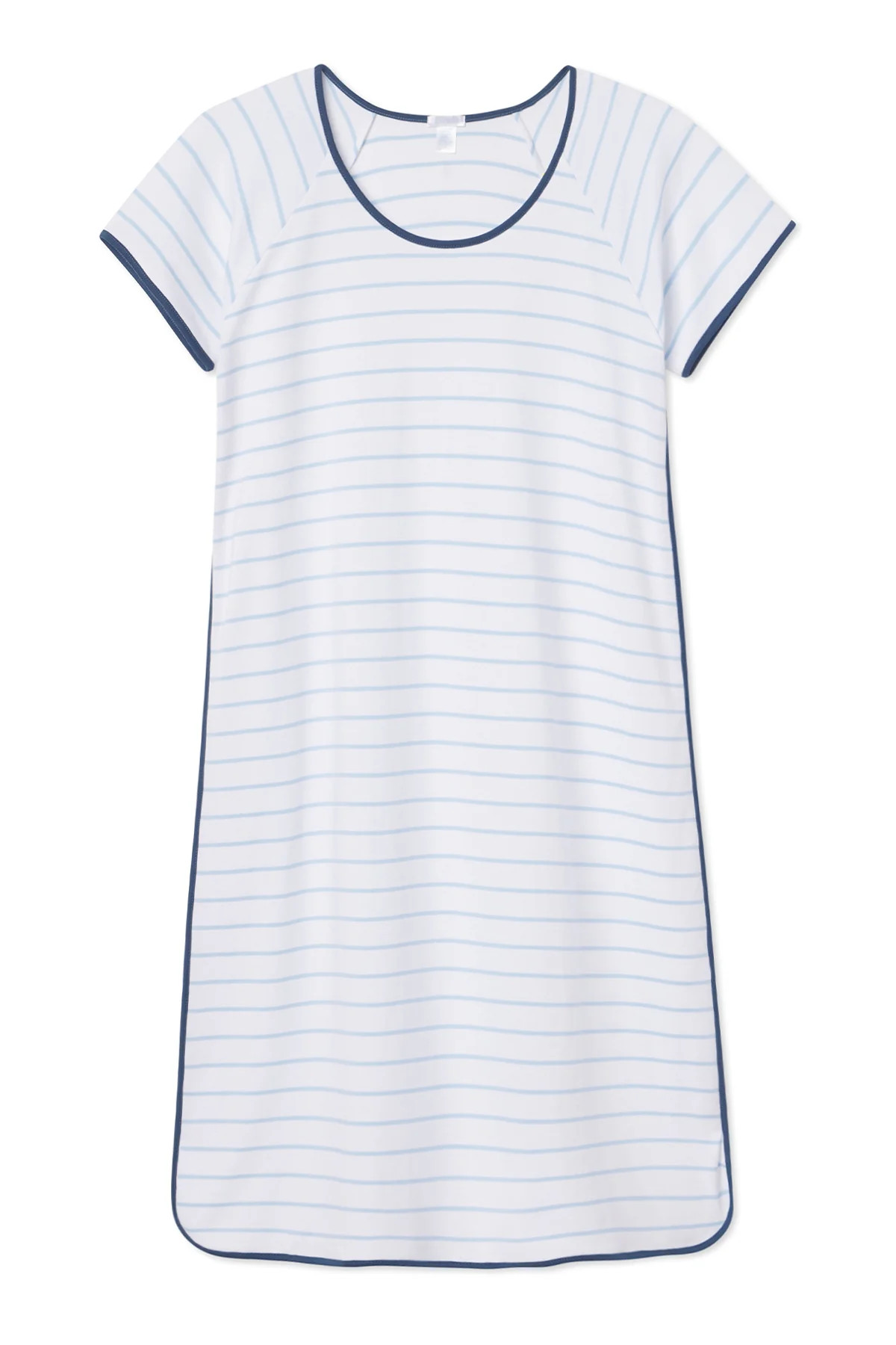 Pima Long Nightgown in Marine | Lake Pajamas