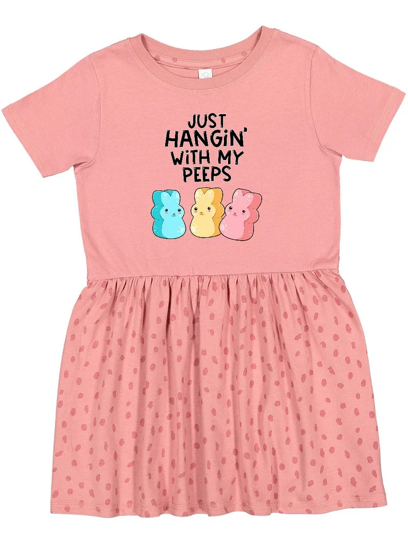 Inktastic Easter Just Hangin' with My Peeps Girls Toddler Dress | Walmart (US)